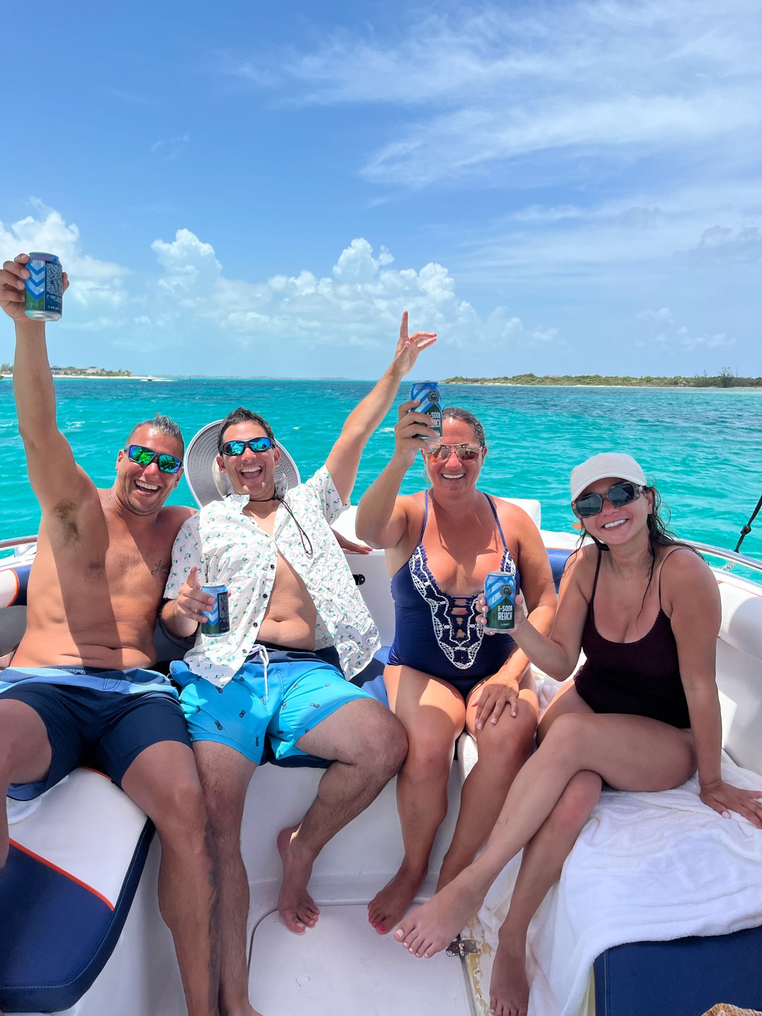 Guests with their catch on a fishing charter