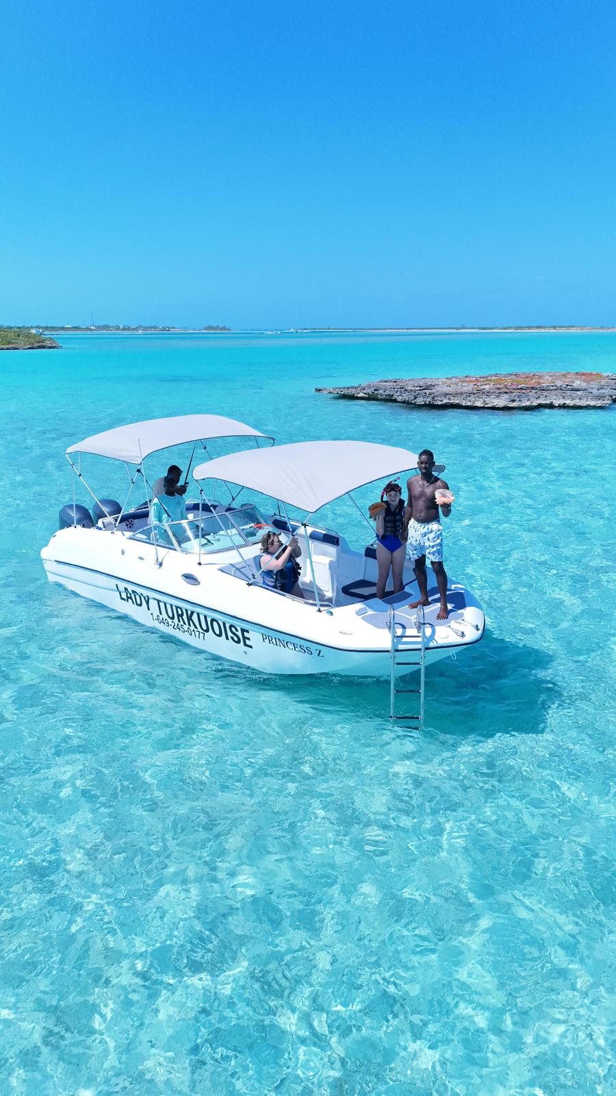 Guests with their catch on a fishing charter